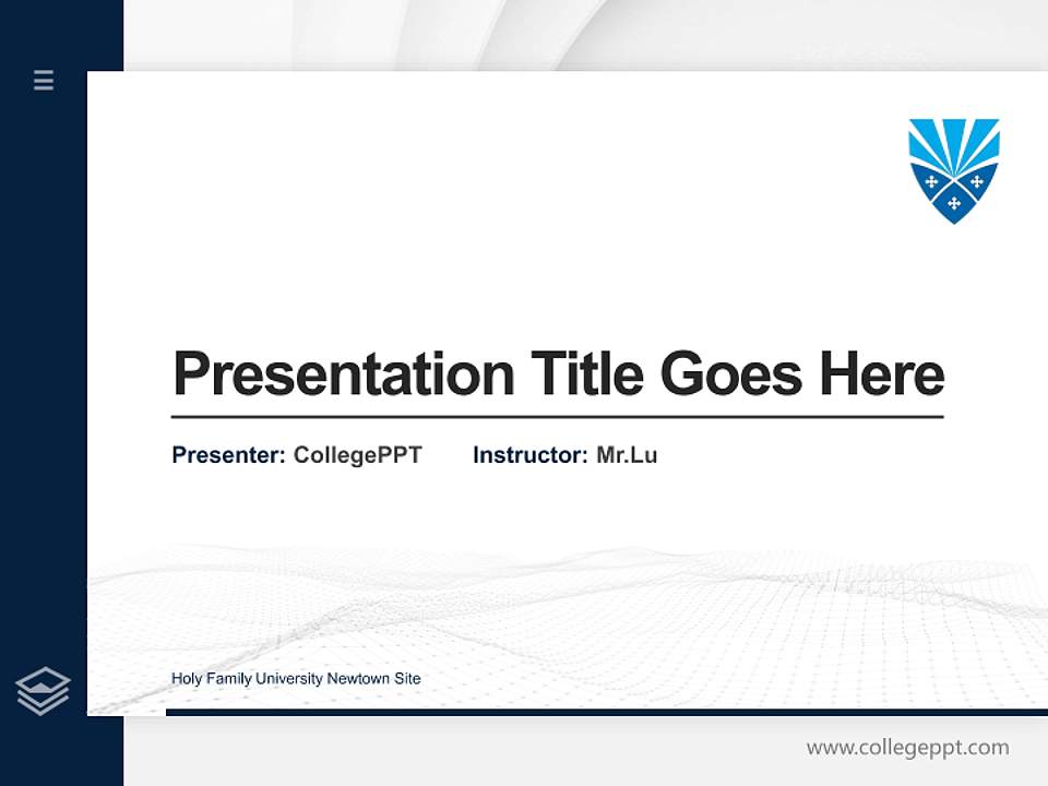 Holy Family University Newtown Site Thesis Proposal/Graduation Defense PPT Template4:3 ratio PPT effect preview image5