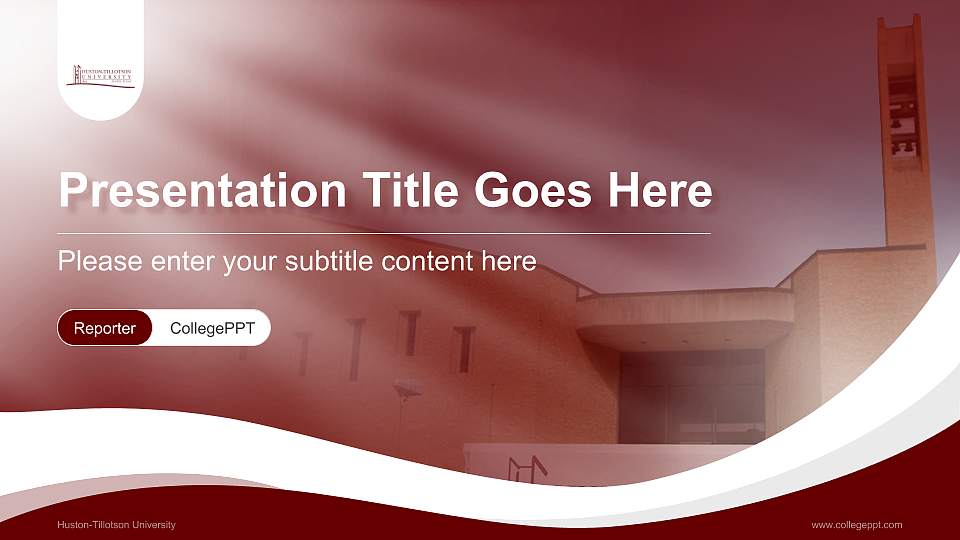 Huston-Tillotson University Lecture Sharing and Networking Event PPT Template16:9 ratio PPT effect preview image