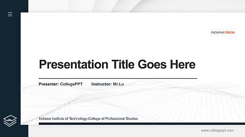 Indiana Institute of Technology-College of Professional Studies Thesis Proposal/Graduation Defense PPT Template