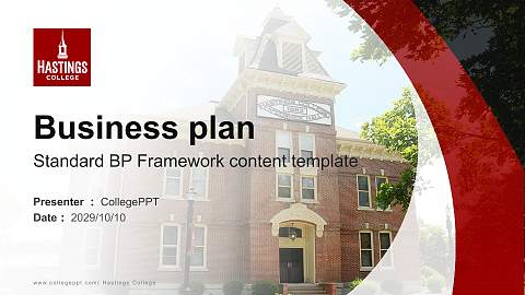 Hastings College Competition/Entrepreneurship Contest PPT Template