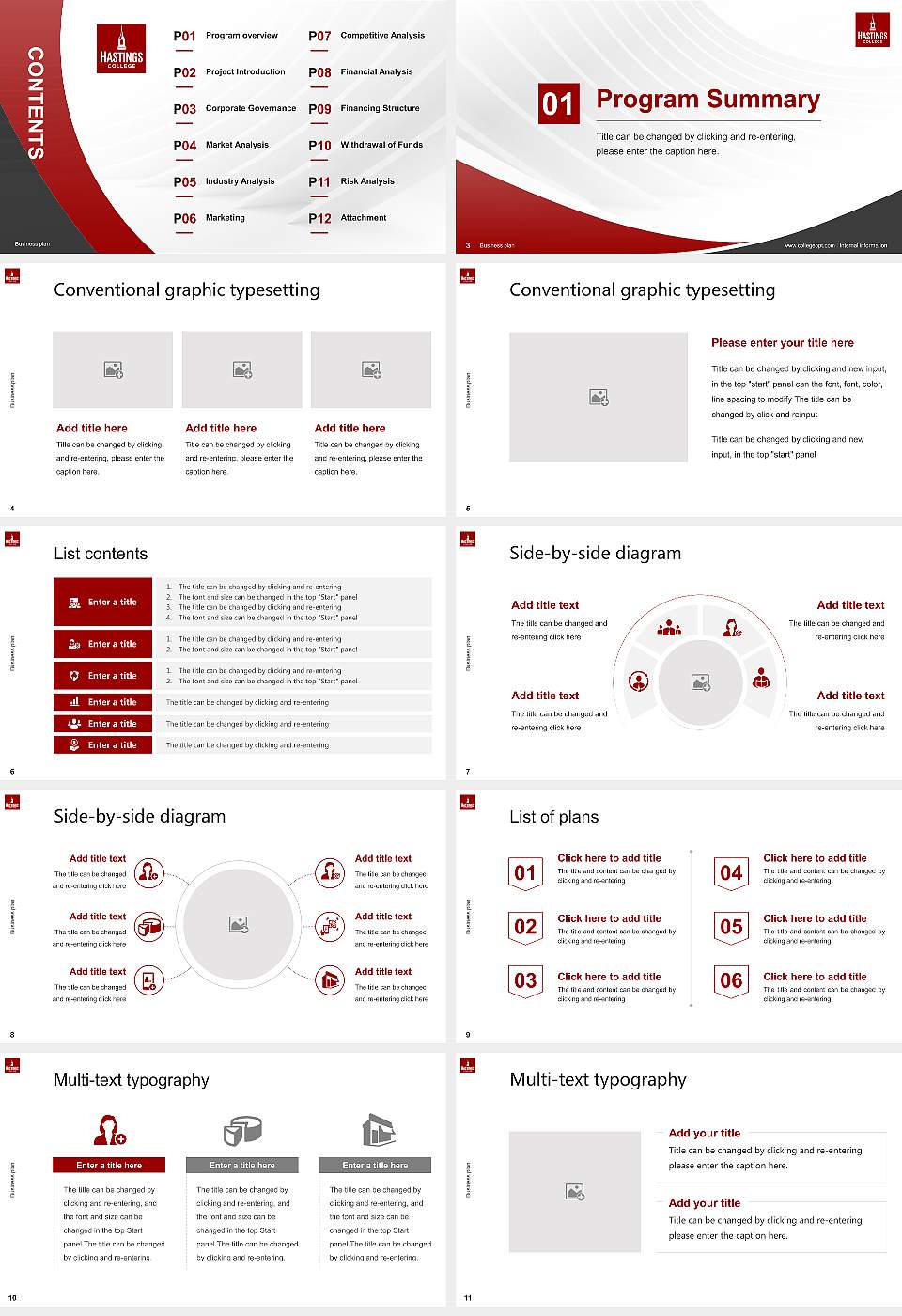 Hastings College Competition/Entrepreneurship Contest PPT Template16:9 ratio PPT effect preview image2