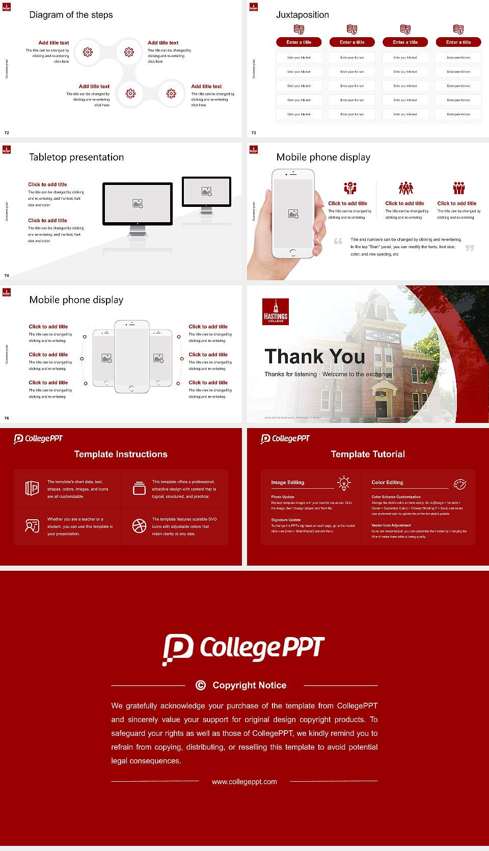 Hastings College Competition/Entrepreneurship Contest PPT Template16:9 ratio PPT effect preview image9