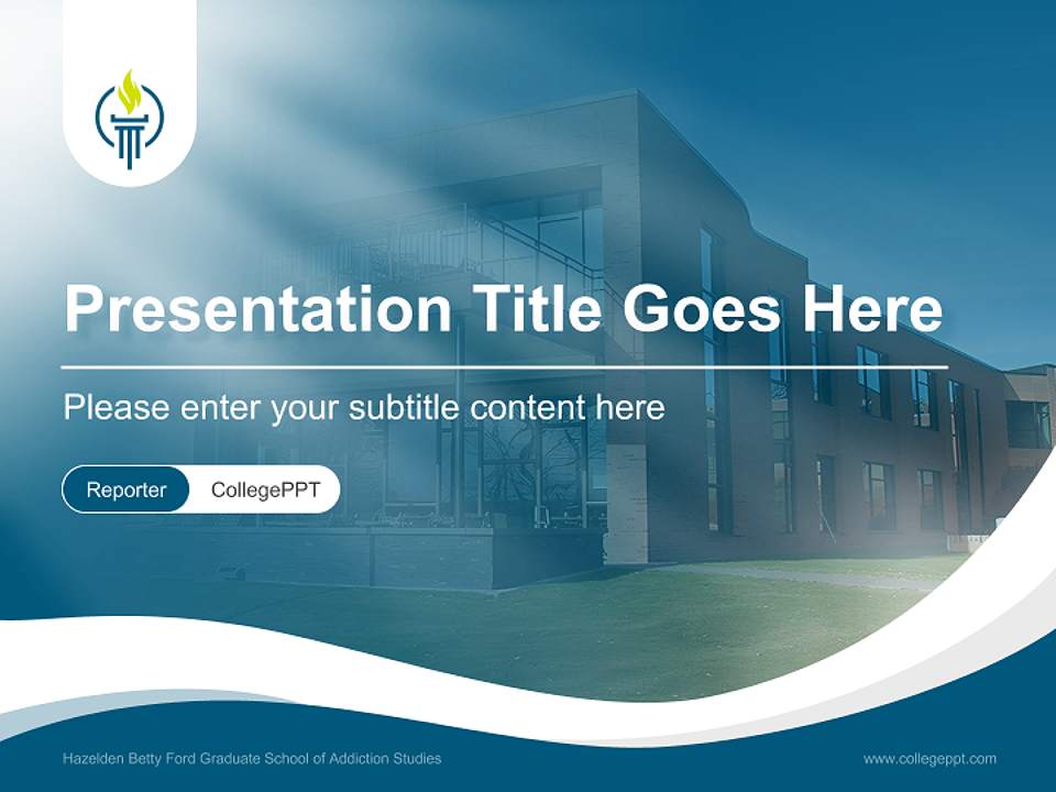 Hazelden Betty Ford Graduate School of Addiction Studies Lecture Sharing and Networking Event PPT Template4:3 ratio PPT effect preview image4