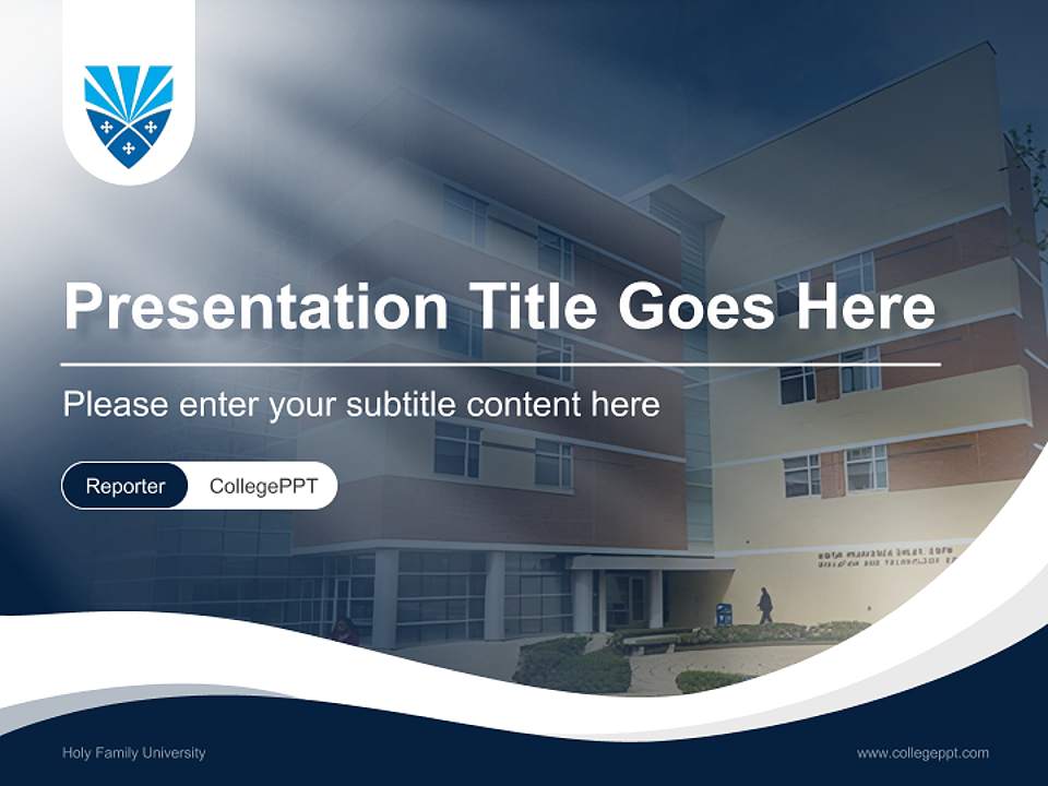 Holy Family University Lecture Sharing and Networking Event PPT Template4:3 ratio PPT effect preview image4
