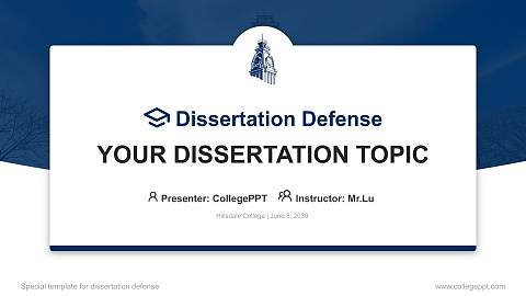 Hillsdale College Graduation Thesis Defense PPT Template