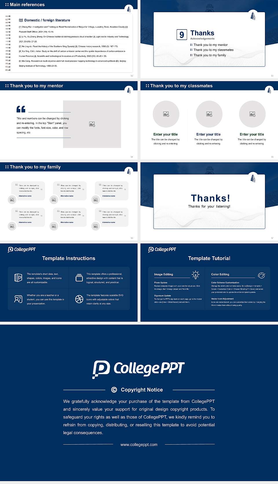 Hillsdale College Graduation Thesis Defense PPT Template16:9 ratio PPT effect preview image7