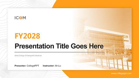Idaho College of Osteopathic Medicine Academic Presentation/Research Findings Report PPT Template