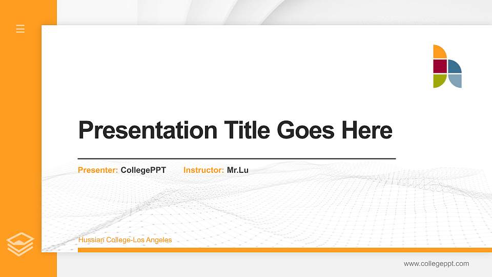 Hussian College-Los Angeles Thesis Proposal/Graduation Defense PPT Template16:9 ratio PPT effect preview image