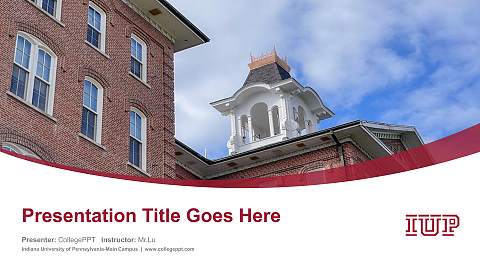 Indiana University of Pennsylvania-Main Campus Course/Courseware Creation PPT Template