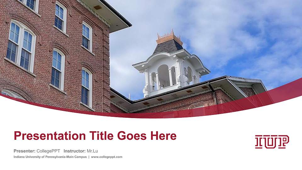 Indiana University of Pennsylvania-Main Campus Course/Courseware Creation PPT Template16:9 ratio PPT effect preview image