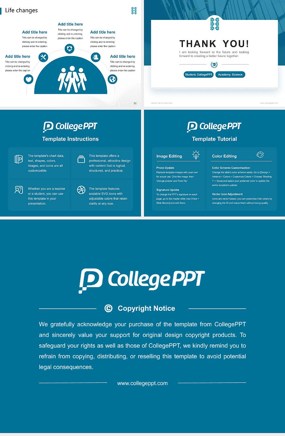 Hawaii Pacific University National Scholarship Defense PPT Template4:3 ratio PPT effect preview image4
