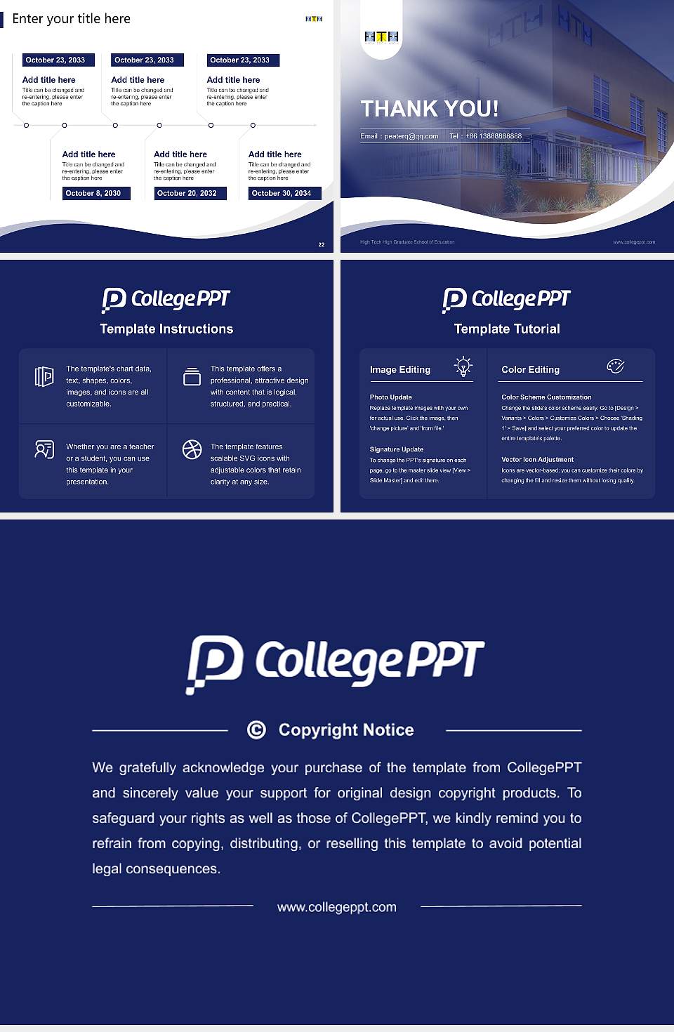 High Tech High Graduate School of Education Lecture Sharing and Networking Event PPT Template4:3 ratio PPT effect preview image4