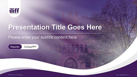 Iliff School of Theology Lecture Sharing and Networking Event PPT Template