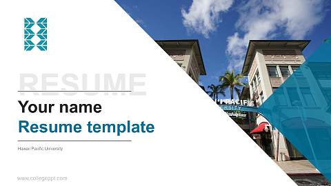 Hawaii Pacific University Resume PPT Template