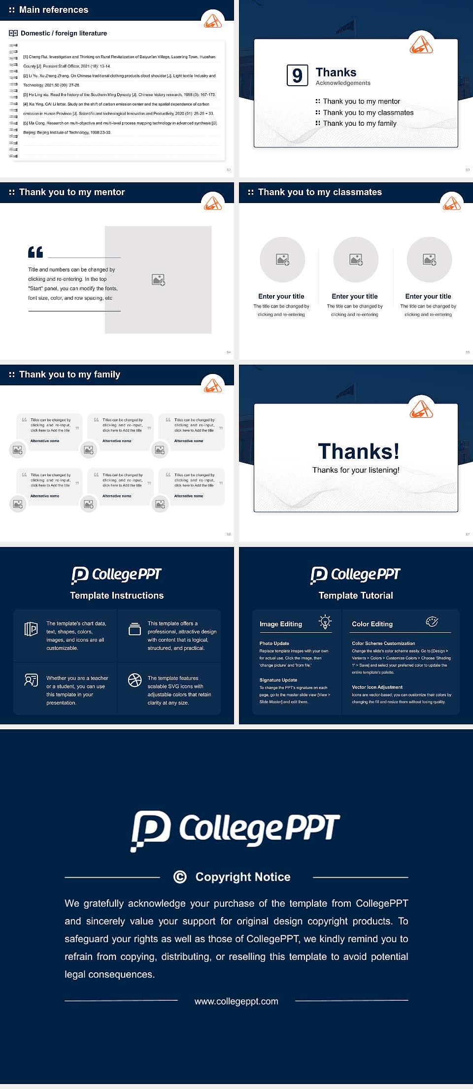 Hope College Graduation Thesis Defense PPT Template4:3 ratio PPT effect preview image7