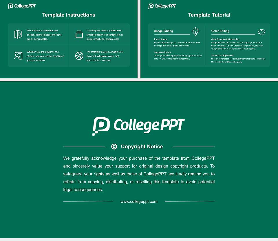 Hollins University Course/Courseware Creation PPT Template16:9 ratio PPT effect preview image5