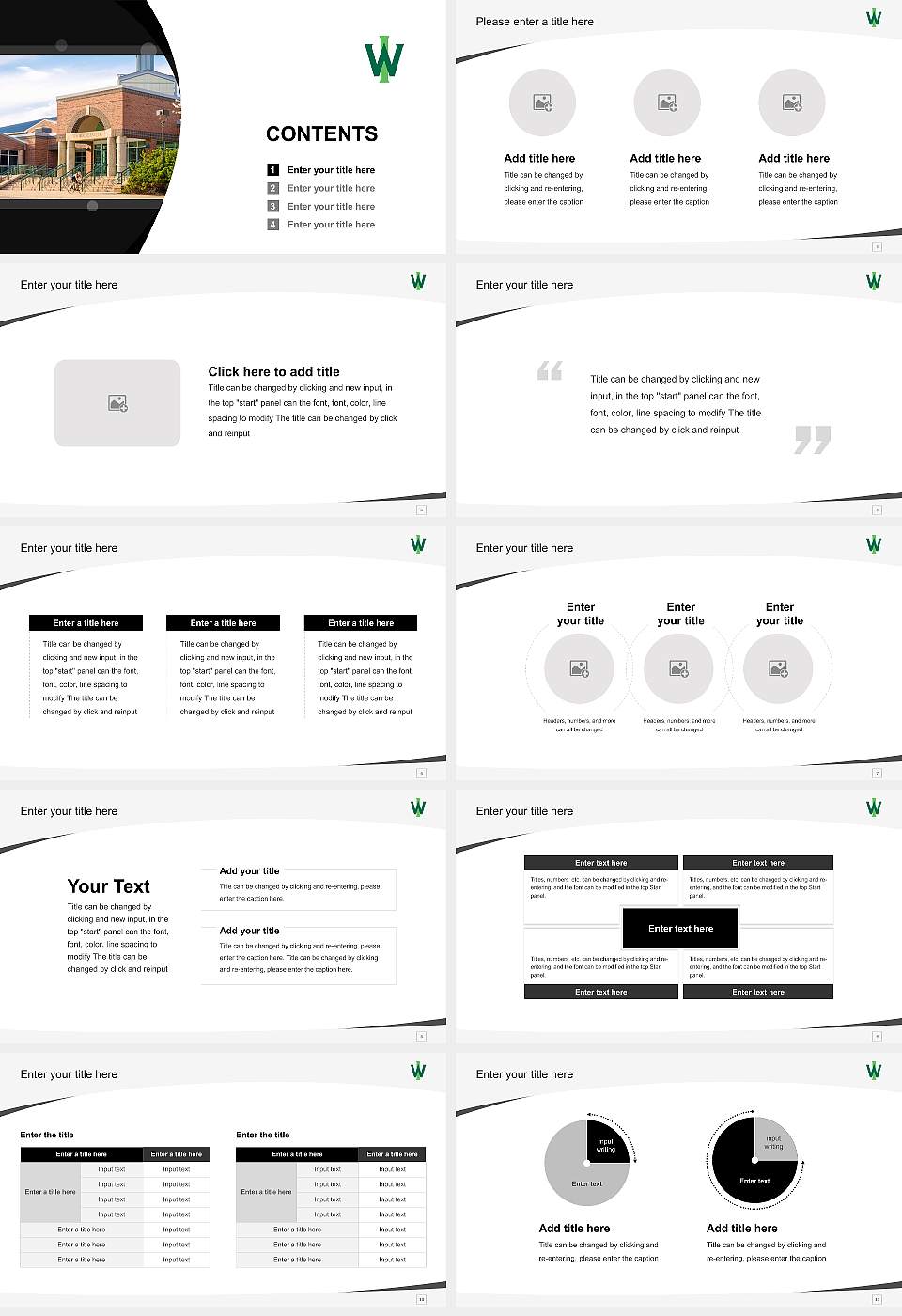 Illinois Wesleyan University Course/Courseware Creation PPT Template16:9 ratio PPT effect preview image2