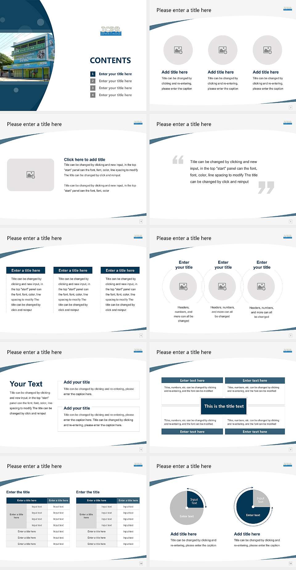 Icpr Junior College Course/Courseware Creation PPT Template4:3 ratio PPT effect preview image2