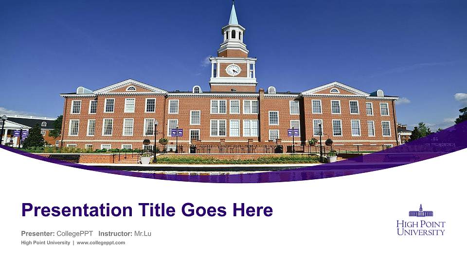 High Point University Course/Courseware Creation PPT Template16:9 ratio PPT effect preview image