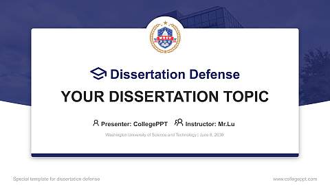 Washington University of Science and Technology Graduation Thesis Defense PPT Template