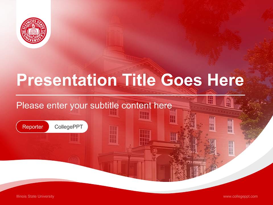 Illinois State University Lecture Sharing and Networking Event PPT Template4:3 ratio PPT effect preview image4