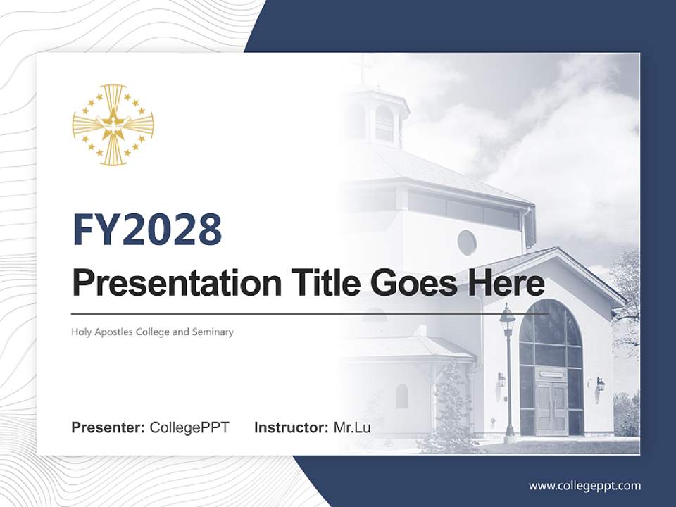 Holy Apostles College and Seminary Academic Presentation/Research Findings Report PPT Template4:3 ratio PPT effect preview image5