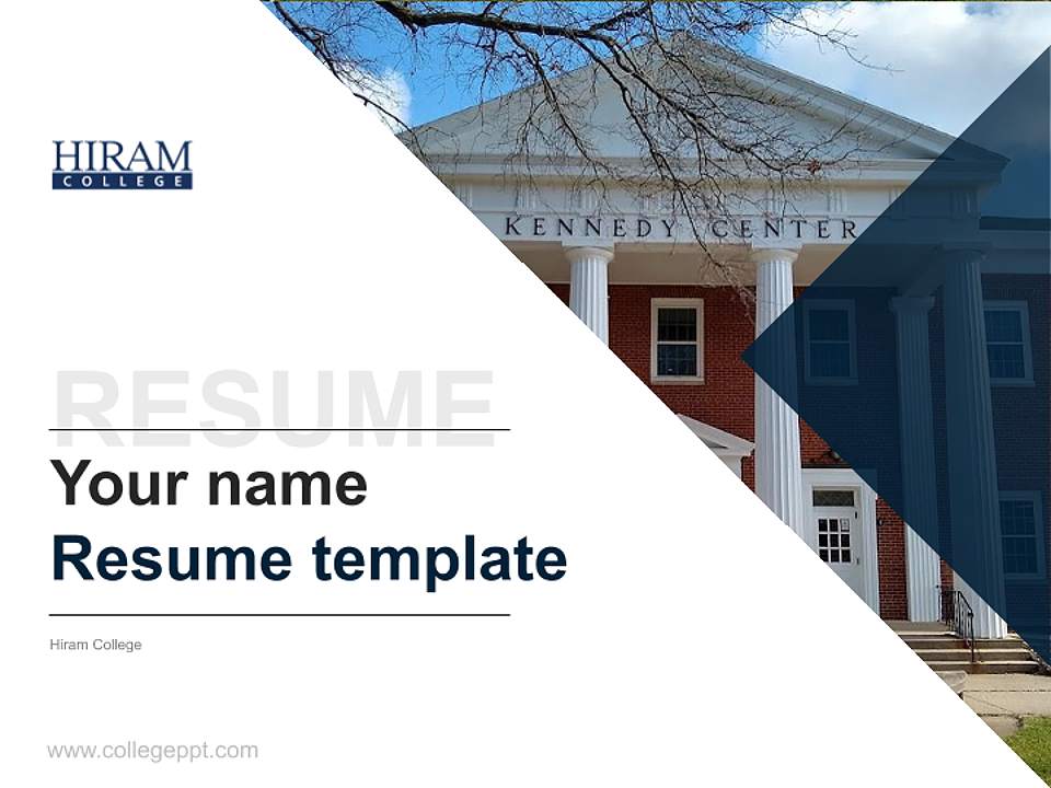 Hiram College Resume PPT Template4:3 ratio PPT effect preview image5