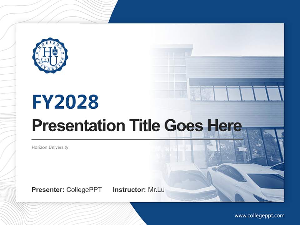 Horizon University Academic Presentation/Research Findings Report PPT Template4:3 ratio PPT effect preview image5