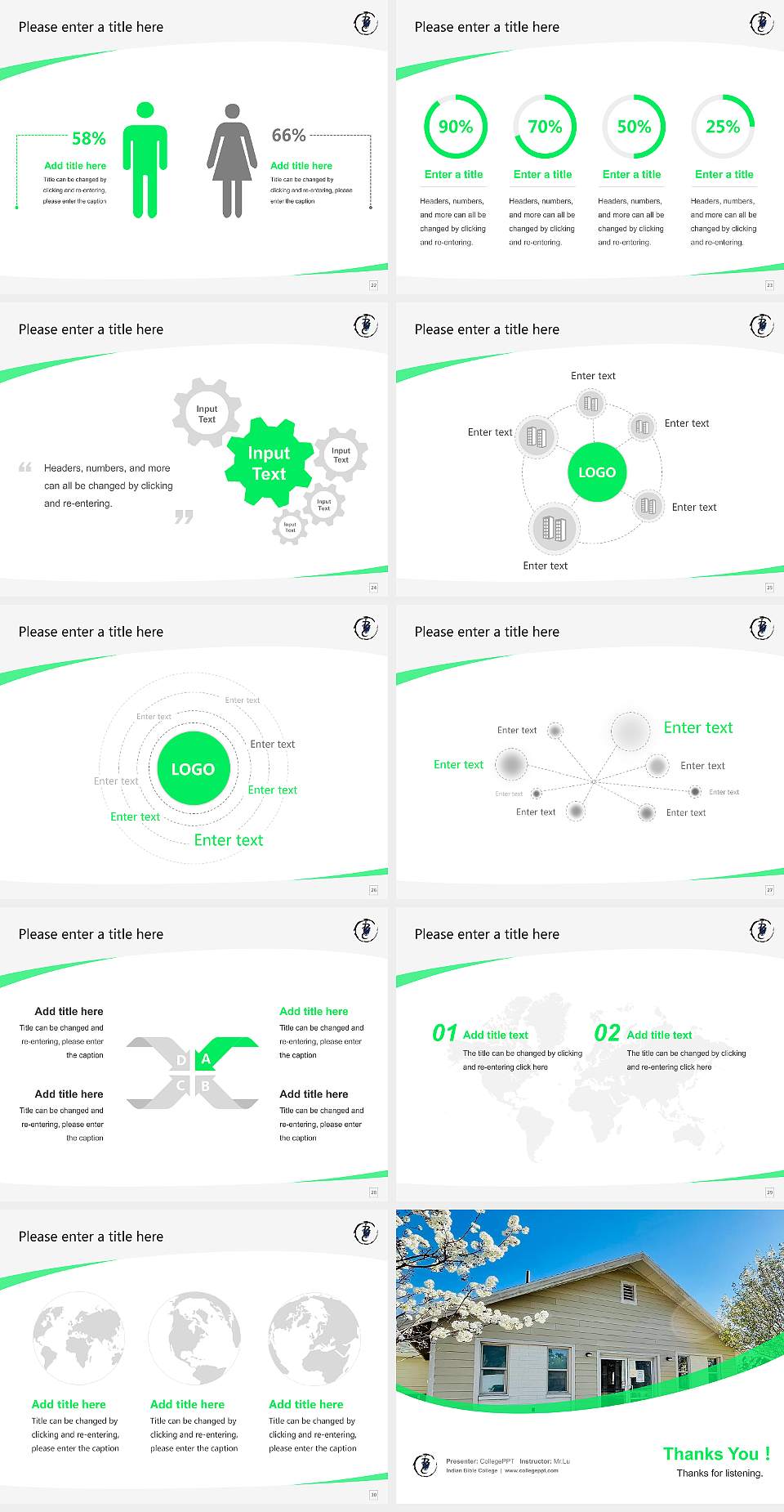 Indian Bible College Course/Courseware Creation PPT Template4:3 ratio PPT effect preview image4