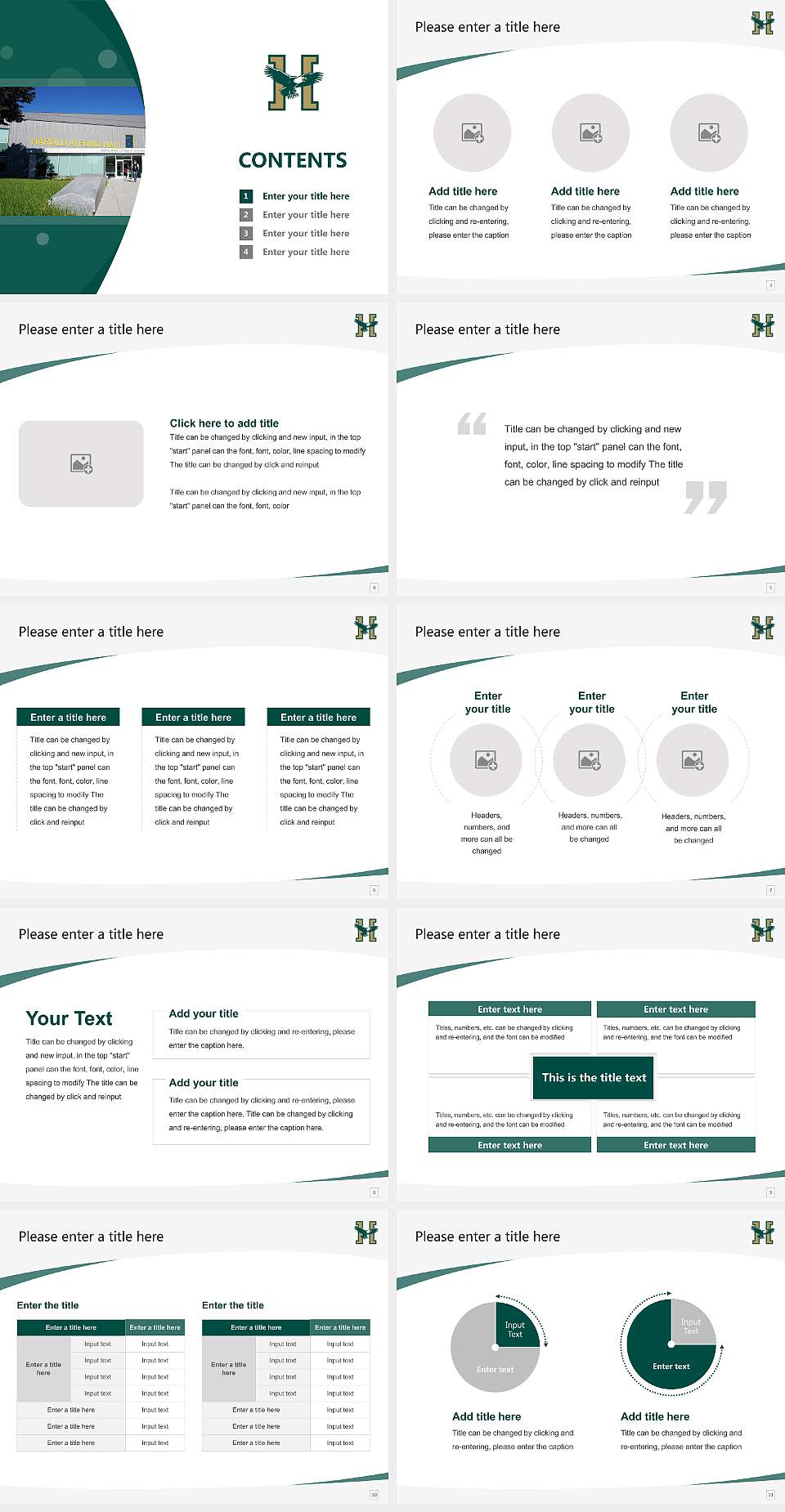 Husson University Course/Courseware Creation PPT Template4:3 ratio PPT effect preview image2