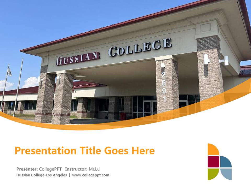 Hussian College-Los Angeles Course/Courseware Creation PPT Template4:3 ratio PPT effect preview image5