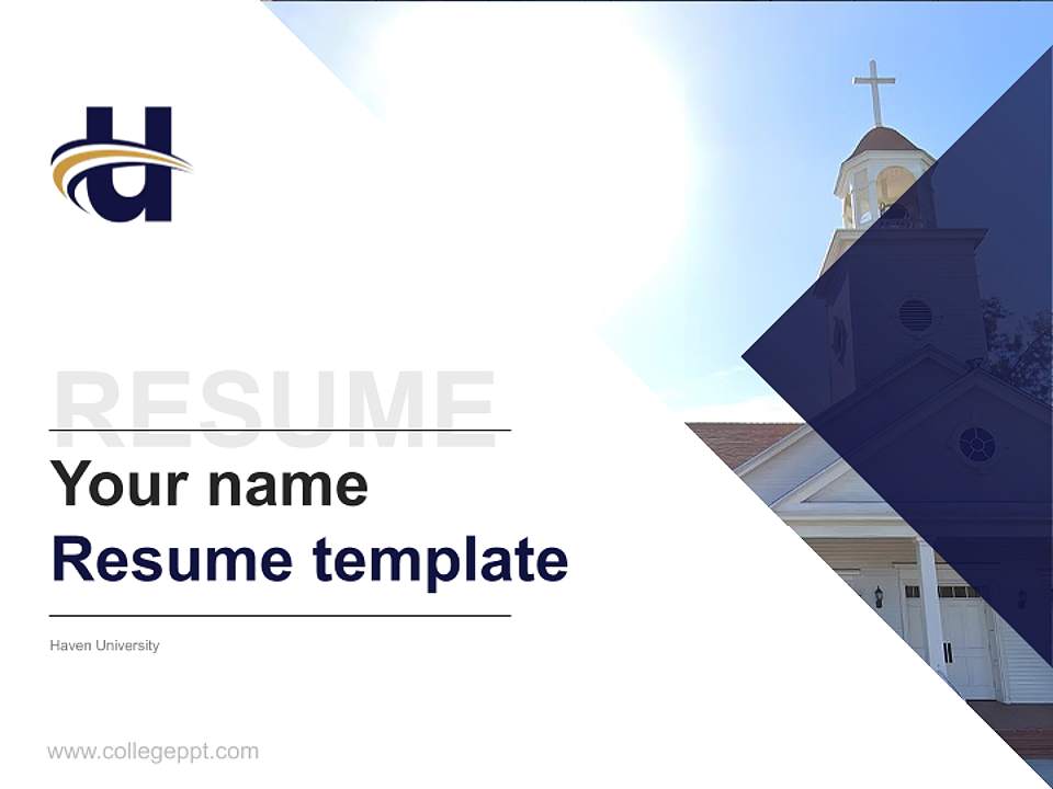 Haven University Resume PPT Template4:3 ratio PPT effect preview image5