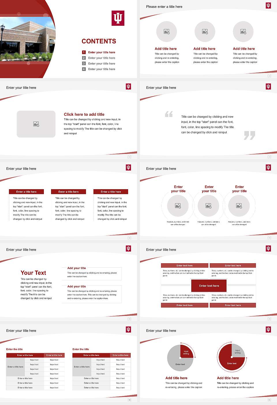 Indiana University-East Course/Courseware Creation PPT Template16:9 ratio PPT effect preview image2