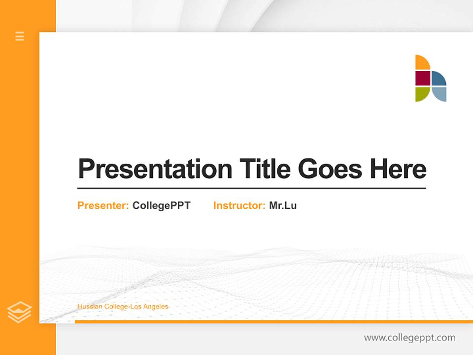 Hussian College-Los Angeles Thesis Proposal/Graduation Defense PPT Template4:3 ratio PPT effect preview image5