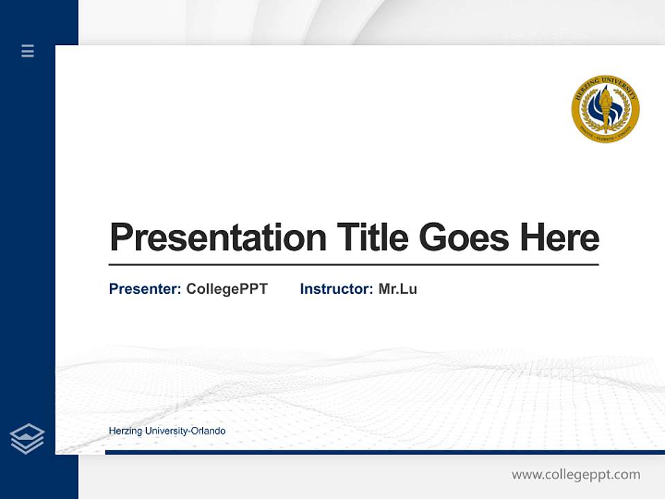 Herzing University-Orlando Thesis Proposal/Graduation Defense PPT Template4:3 ratio PPT effect preview image5