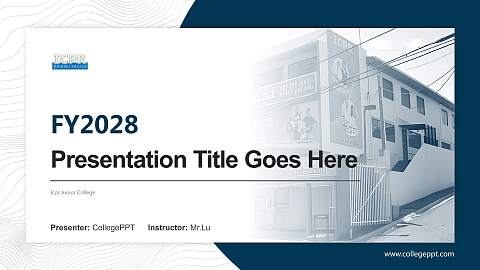 Icpr Junior College Academic Presentation/Research Findings Report PPT Template