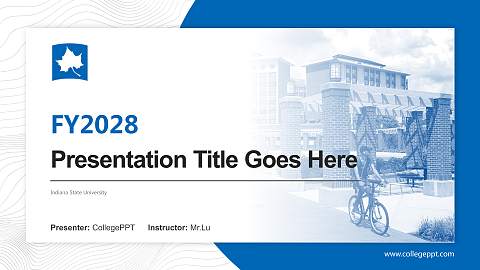 Indiana State University Academic Presentation/Research Findings Report PPT Template