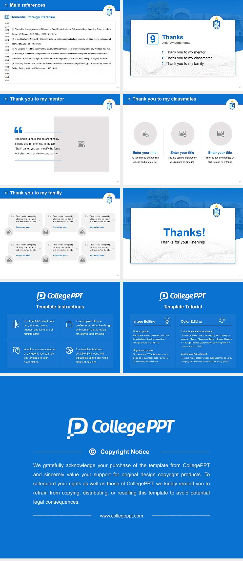 Hilbert College Graduation Thesis Defense PPT Template4:3 ratio PPT effect preview image7