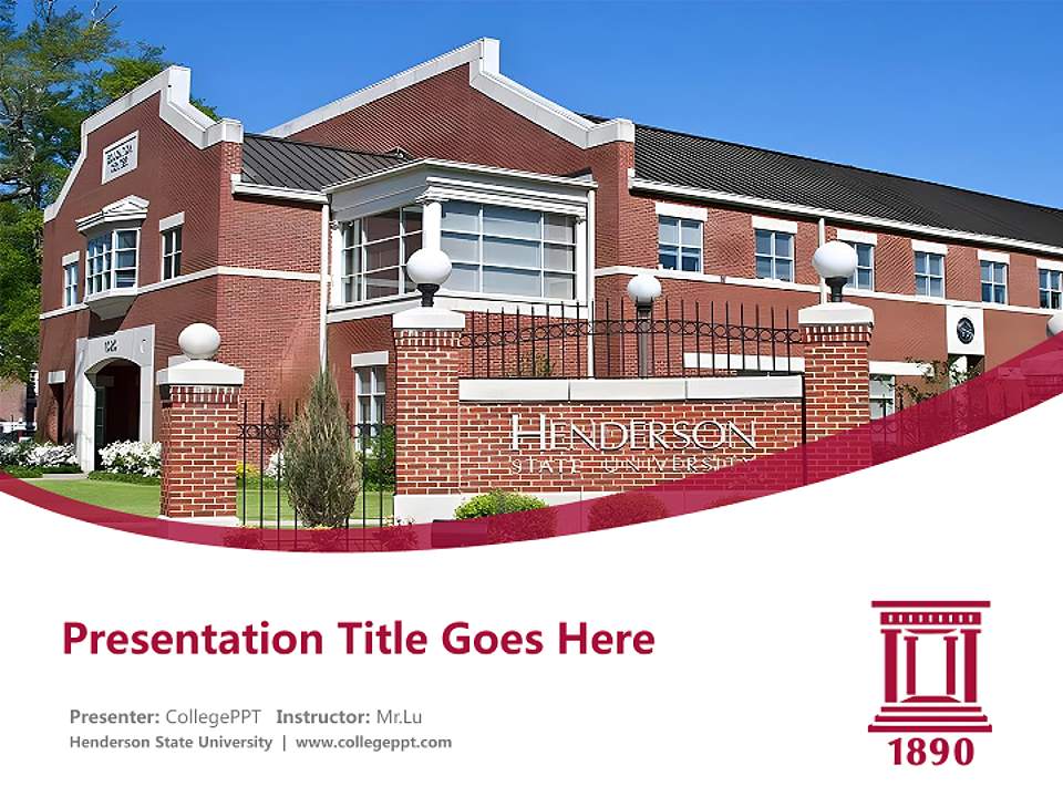 Henderson State University Course/Courseware Creation PPT Template4:3 ratio PPT effect preview image5