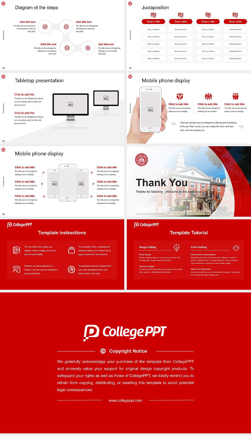 Illinois State University Competition/Entrepreneurship Contest PPT Template16:9 ratio PPT effect preview image9