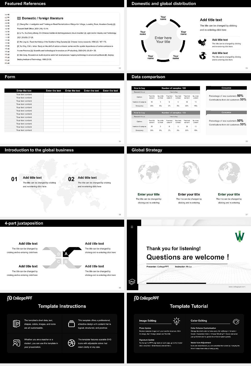 Illinois Wesleyan University Thesis Proposal/Graduation Defense PPT Template16:9 ratio PPT effect preview image4