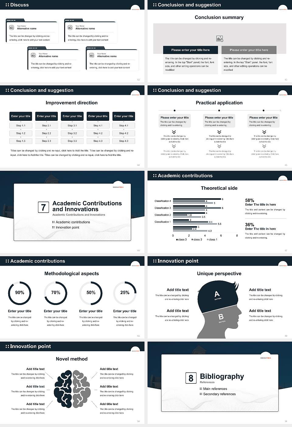 Indiana Institute of Technology-College of Professional Studies Graduation Thesis Defense PPT Template16:9 ratio PPT effect preview image6