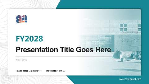 Hebrew College Academic Presentation/Research Findings Report PPT Template
