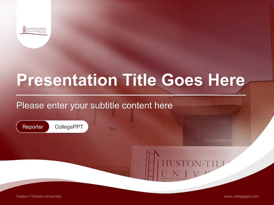 Huston-Tillotson University Lecture Sharing and Networking Event PPT Template4:3 ratio PPT effect preview image4
