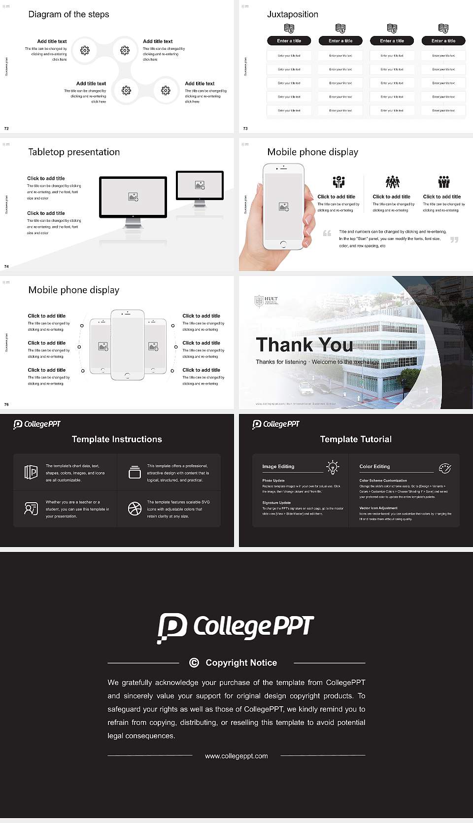 Hult International Business School Competition/Entrepreneurship Contest PPT Template16:9 ratio PPT effect preview image9