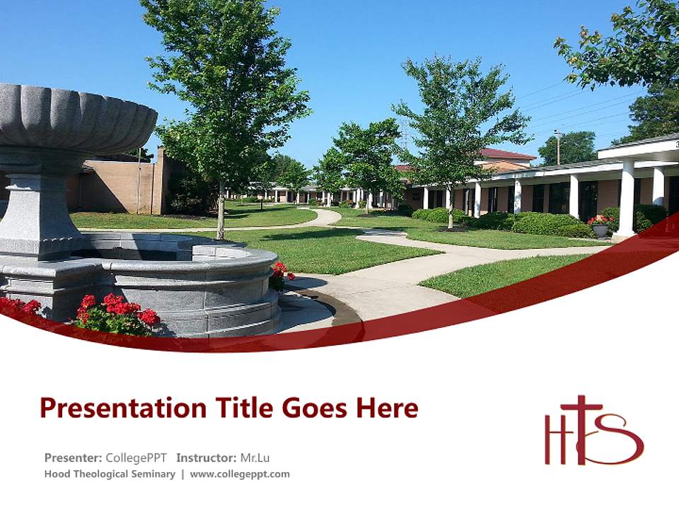Hood Theological Seminary Course/Courseware Creation PPT Template4:3 ratio PPT effect preview image5