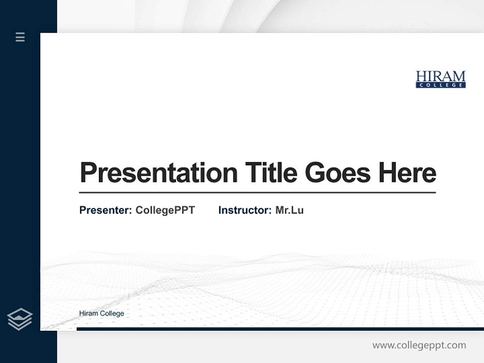 Hiram College Thesis Proposal/Graduation Defense PPT Template4:3 ratio PPT effect preview image5