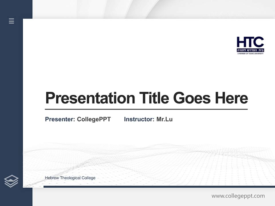 Hebrew Theological College Thesis Proposal/Graduation Defense PPT Template4:3 ratio PPT effect preview image5