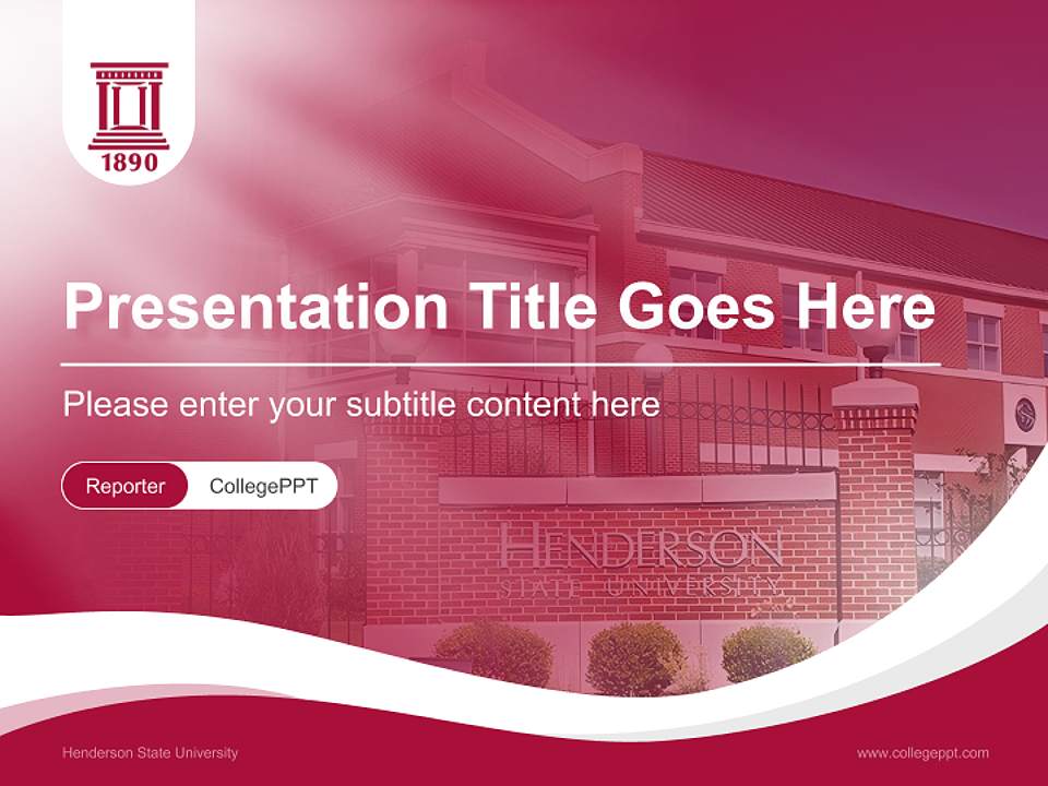 Henderson State University Lecture Sharing and Networking Event PPT Template4:3 ratio PPT effect preview image4