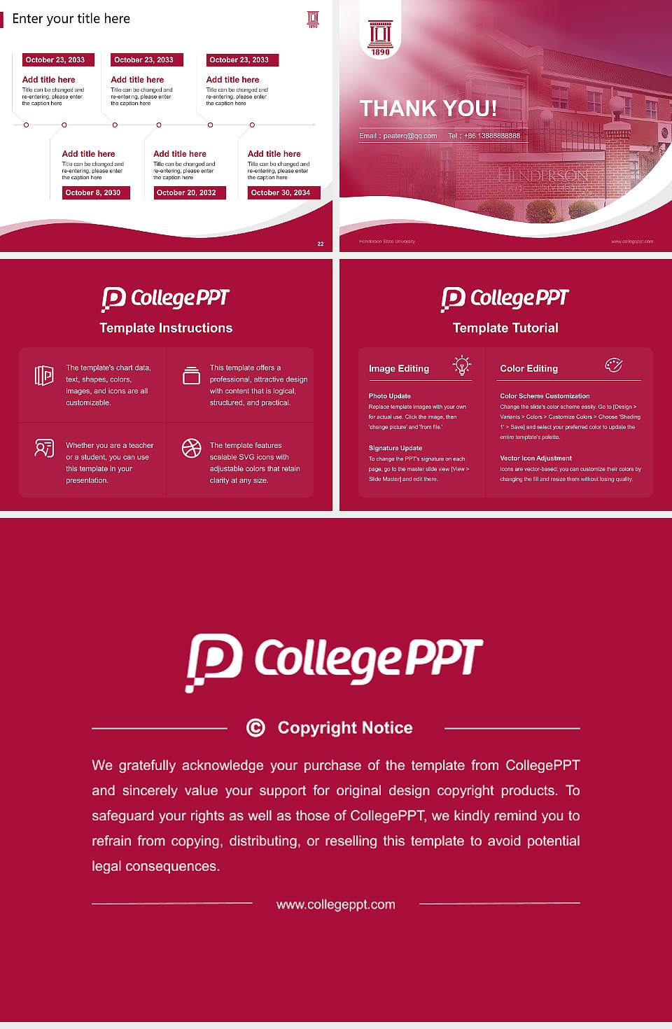 Henderson State University Lecture Sharing and Networking Event PPT Template4:3 ratio PPT effect preview image4